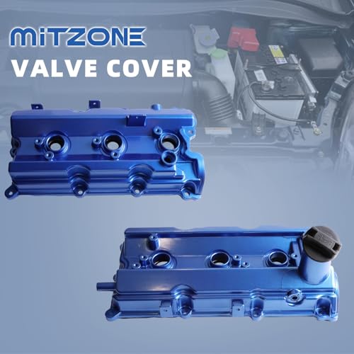 MITZONE Upgrade Aluminum Valve Covers Compatible with Nissan 350Z Infiniti FX35 G35 M35 VQ35DE Infiniti FX35 G35 M35 VQ35DE 3.5L 2003-2008 Replace 13264AM600 13264AM610 - Image 2