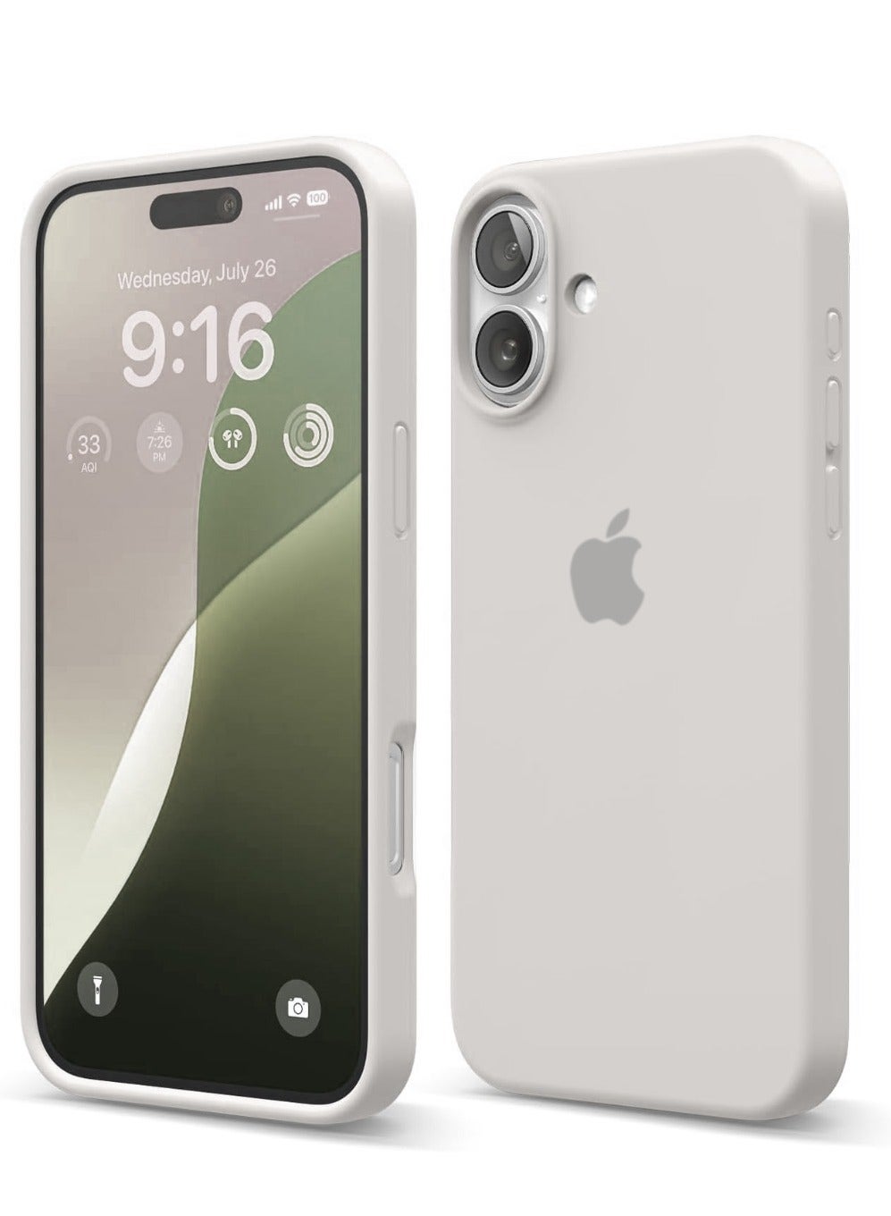 Liquid Silicone Case Cover For Iphone 16,Silky Soft Touch Full Body Protective Phone Case Anti Scratch Shockproof Cover With Microfiber Lining,Slim Protective Back Cover with Comfortable Hold Touch Feeling and Anti-fingerprint
