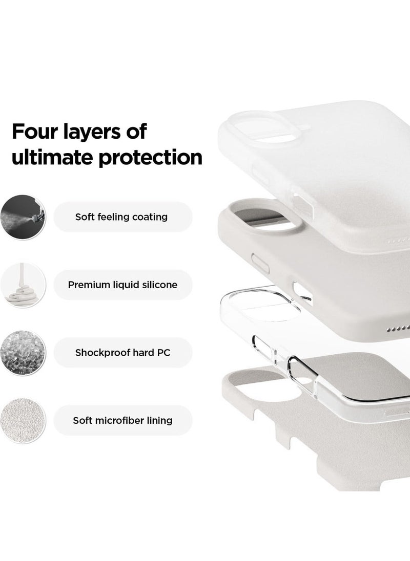 X-level Liquid Silicone Case Cover For Iphone 16,Silky Soft Touch Full Body Protective Phone Case Anti Scratch Shockproof Cover With Microfiber Lining,Slim Protective Back Cover with Comfortable Hold Touch Feeling and Anti-fingerprint  - Image 2