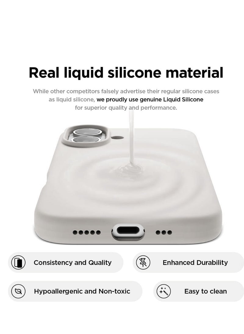 X-level Liquid Silicone Case Cover For Iphone 16,Silky Soft Touch Full Body Protective Phone Case Anti Scratch Shockproof Cover With Microfiber Lining,Slim Protective Back Cover with Comfortable Hold Touch Feeling and Anti-fingerprint  - Image 4