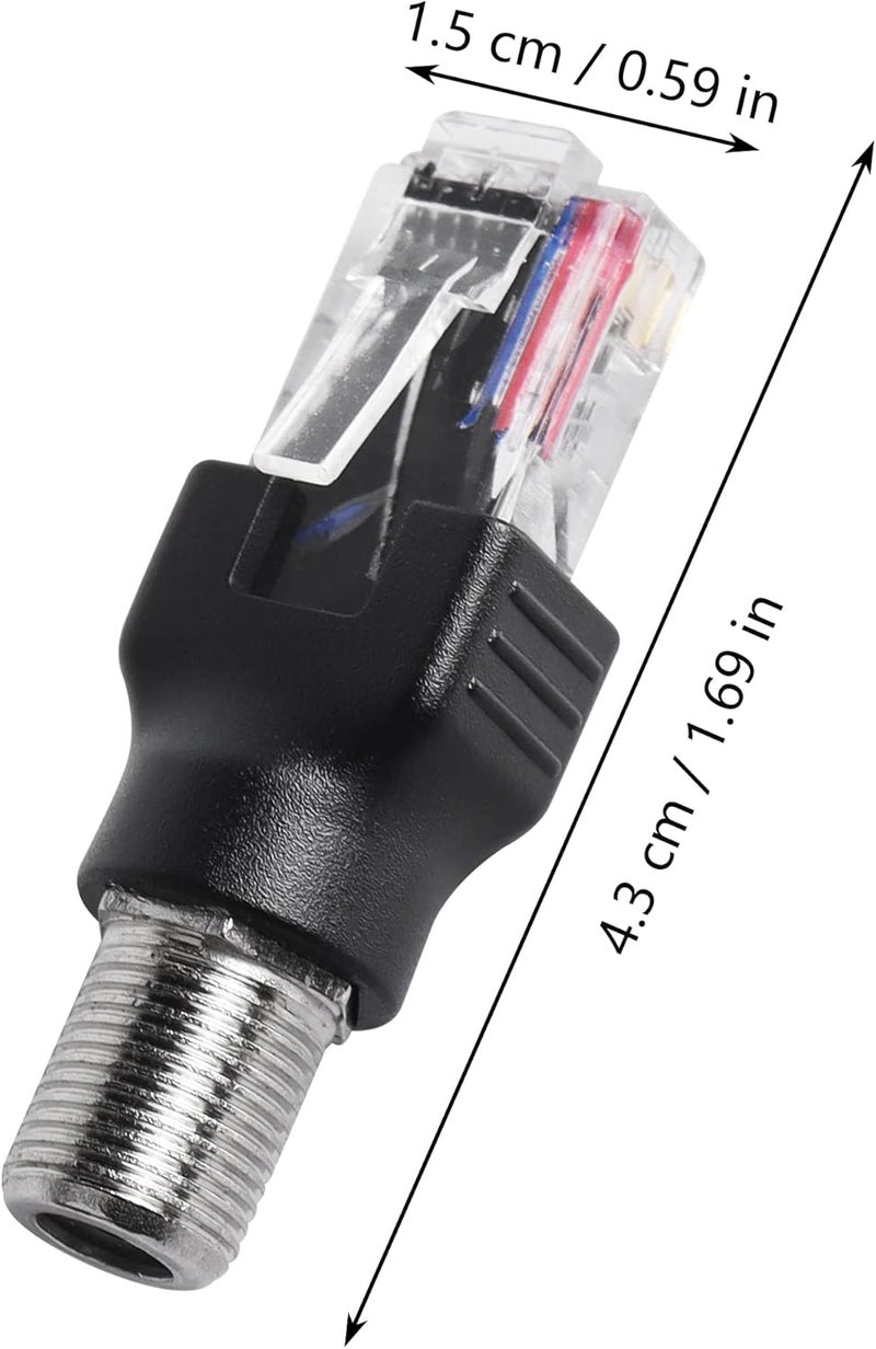 CERRXIAN 4PCS RF to RJ45 Coaxial Converter RF Female to RJ45 Male Coax Barrel Adapters for Line Tester - Image 5
