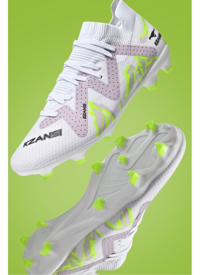 SKT Shiketro Adult Non-Slip Professional Training Football Shoes, Fold-Resistant And Non-Deformable, High-Top Protective Breathable Long-Spike Shoes, Suitable For Men And Women On Artificial Grass - Image 3