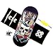 RACOFSB 36mm Pro Fingerboard with Wooden Finger Skateboard Deck Upgraded Finger Board Trucks Street Shape Bearing Wheels Skull - Image 2