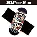 RACOFSB 36mm Pro Fingerboard with Wooden Finger Skateboard Deck Upgraded Finger Board Trucks Street Shape Bearing Wheels Skull - Image 4