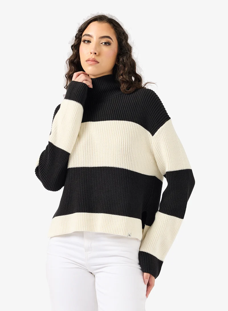 Calvin Klein Jeans Colorblock High Neck Sweater
