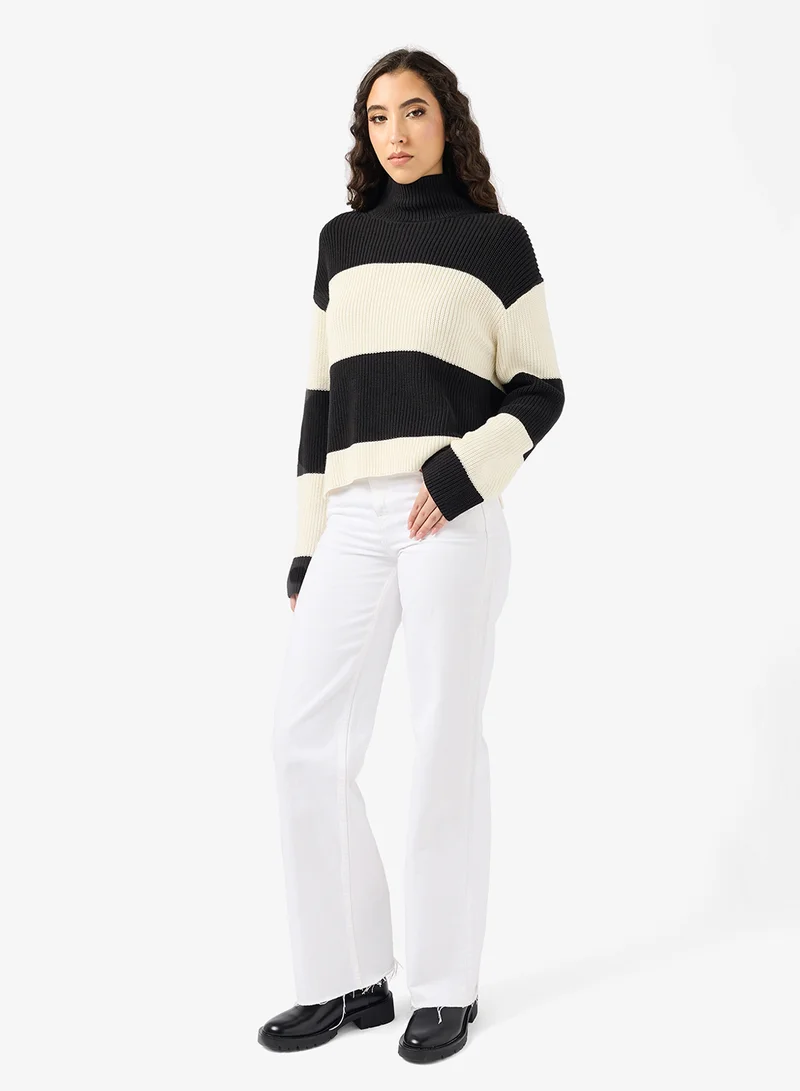 Calvin Klein Jeans Colorblock High Neck Sweater