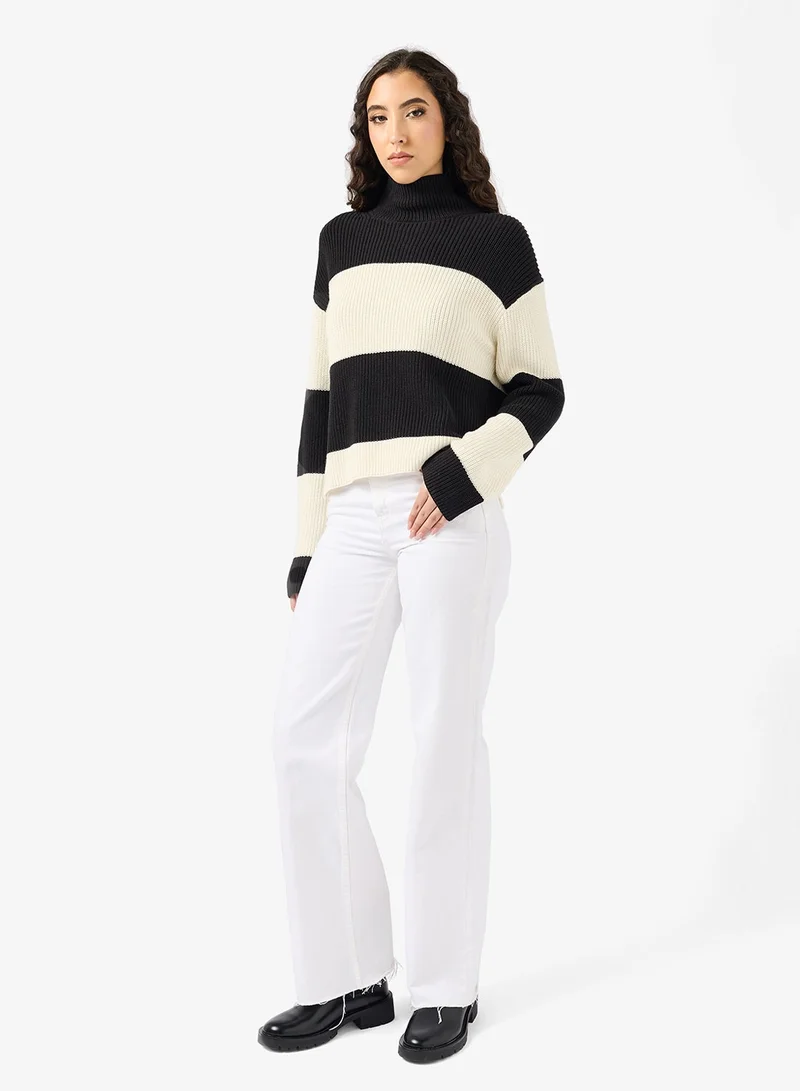Calvin Klein Jeans Colorblock High Neck Sweater