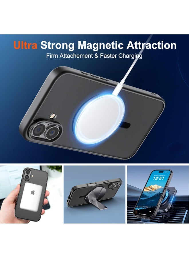 ACLIX Matte Magnetic Case for iPhone 17, Compatible with MagSafe, Plating Luxury Cover, Matte Soft TPU Shockproof Protective Phone Case, (Black) - Image 2