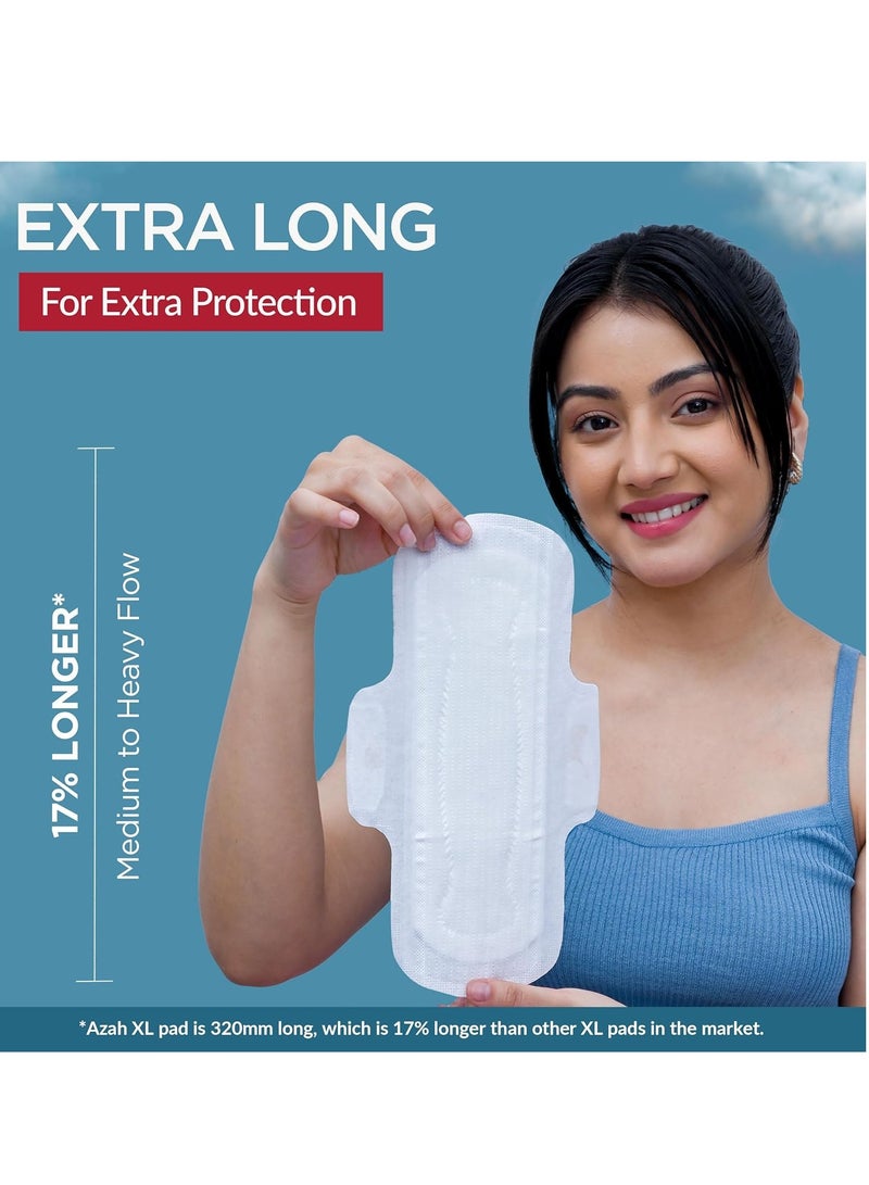 AZAH Sanitary Pads for Women XL [Pack of 20] 100% Rash-Free sanitary napkins | 3x More Absorption, Cottony Soft and Dry Top Cover for heavy Flow | Toxin Free, Locks Odour, Leak-Proof - Image 5