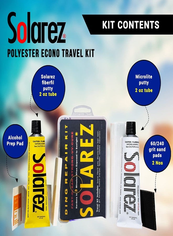 Solarez UV Cure Surfboard Ding Repair Econo Travel Kit - Image 2