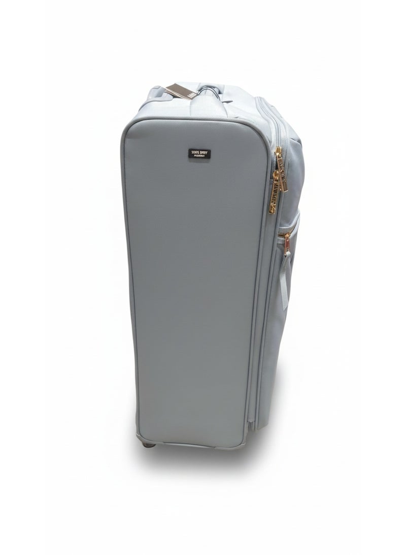 دكني حقيبة سفر  أوتوجراف كبيرة بعجلات بعرض  بوصة من النسيج المرن بلون أزرق آشلي - Image 5