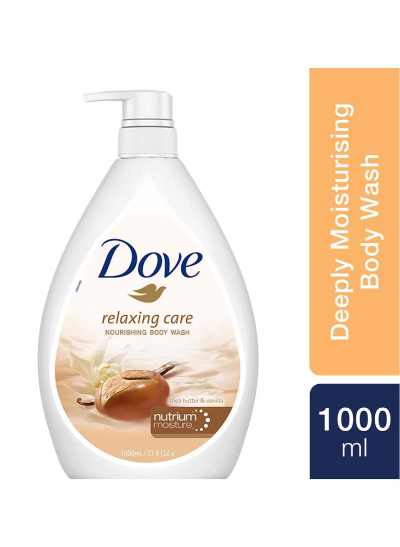 دوف غسول الجسم المغذي بزبدة الشيا والفانيليا من ريلاكسينج كير، 1000 مل - Image 1