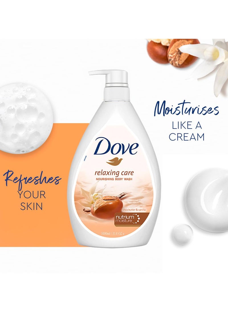 دوف غسول الجسم المغذي بزبدة الشيا والفانيليا من ريلاكسينج كير، 1000 مل - Image 4