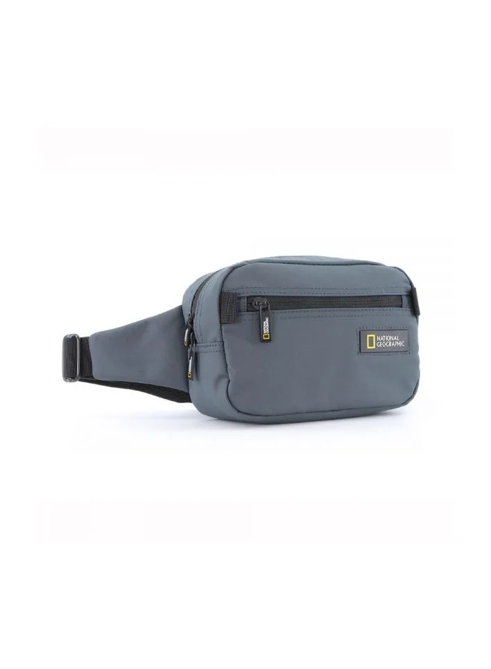 NATIONAL GEOGRAPHIC National Geographic Mutation Waist Bag Grey, Hip Bag With Adjustable Strap, RFID Pocket, Suitable For Travel, Outdoors, Gym, Hiking For Men And Women