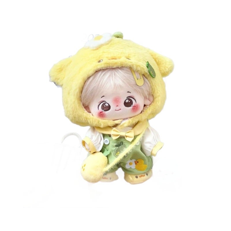 Dopamine Duck Pear 20cm Cotton Doll with Cute Campus Outfit Set - Image 5