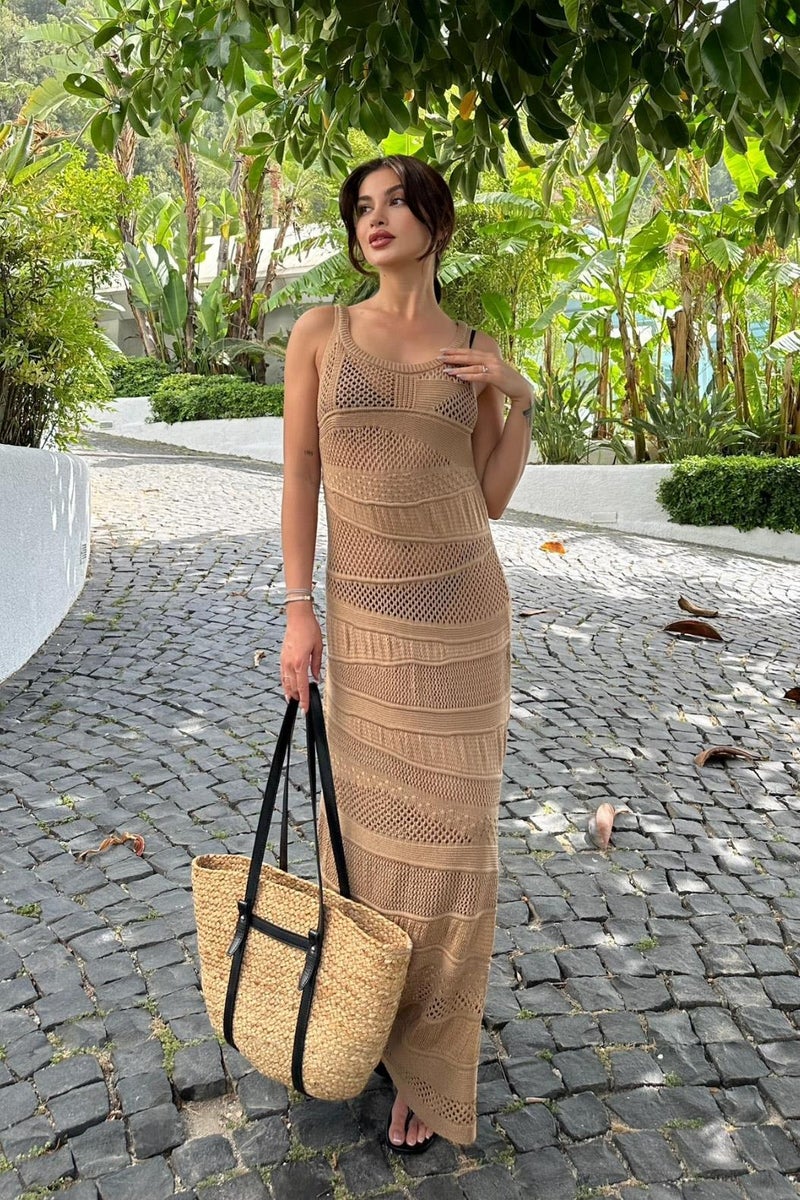 Weshaya Dress Women Beige - Image 5