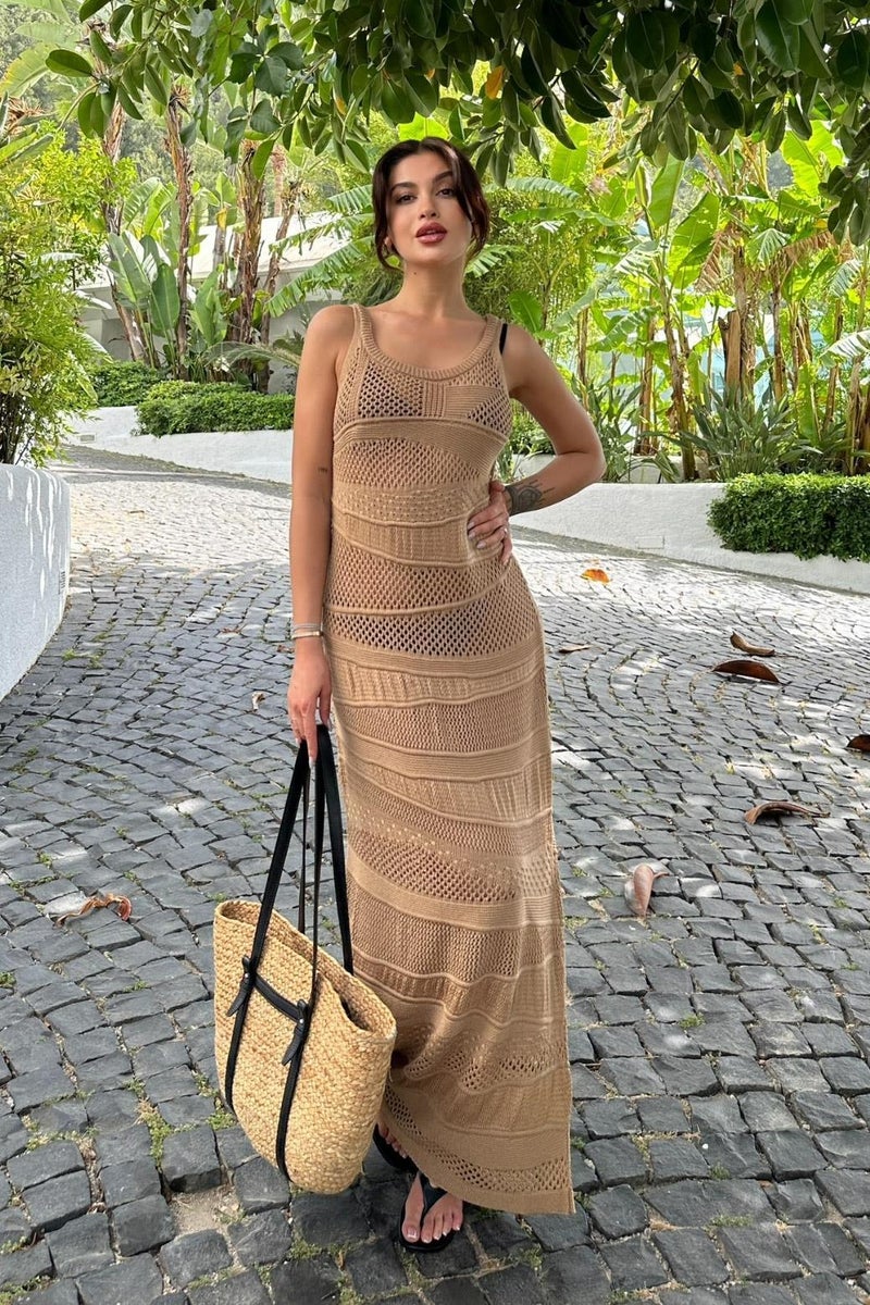 Weshaya Dress Women Beige - Image 1