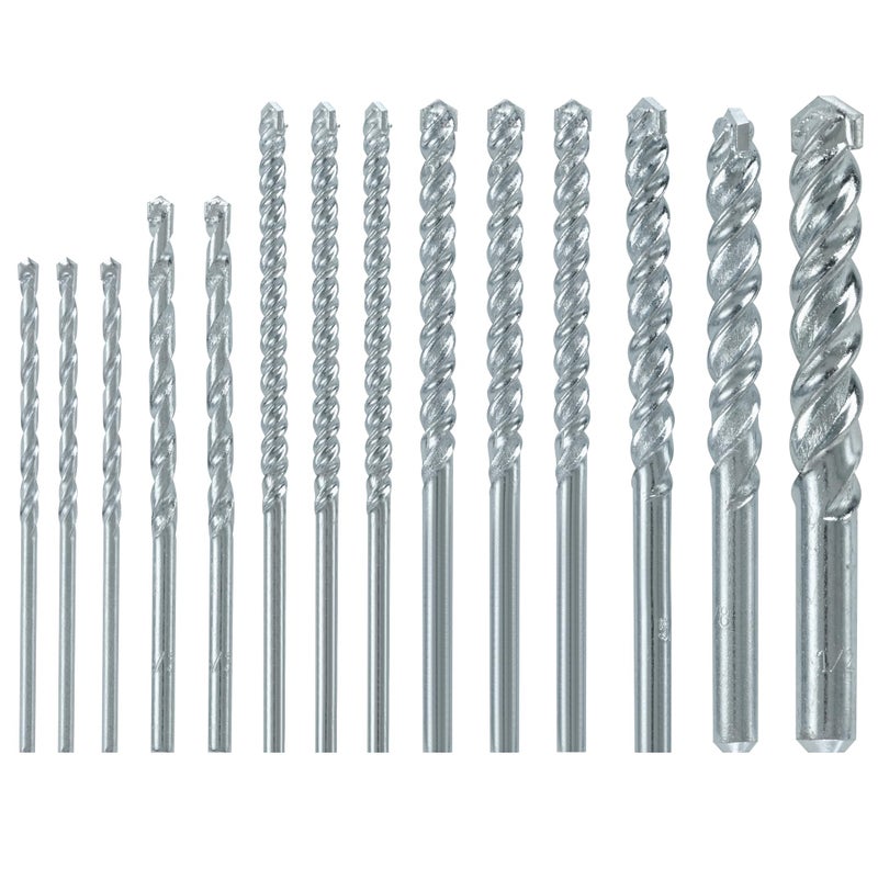 BOSCH BOSCH BM5000 14-Piece Fast Spiral Rotary Masonry Carbide Tip Bits Assorted Set for Rotary Drilling Applications in Block, Brick, Masonry  - Image 1