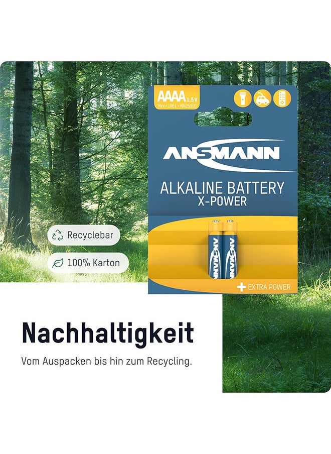 ANSMANN (2-Pack) 1.5V Alkaline AAAA Battery (Special Size AAAA/Lr61) Battery For Stylus Surface Pro/Dell Venue Pro Tablet, "Leuchtie" Dog Light Collars Shelf Life 7 Years  - Image 3
