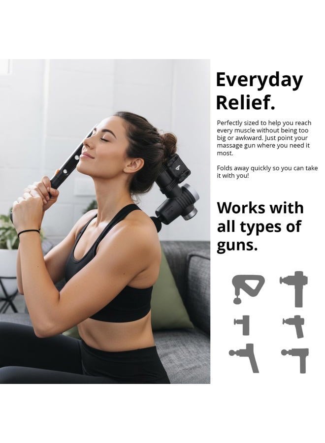 BRAZYN - Talon Universal 2.0 Massage Gun Holder + Massage Cane. Universal Massage Gun Mount with Rachet Straps, Extension Arm for Your Deep Tissue Percussion Massager (Works with Most Guns) - Image 3