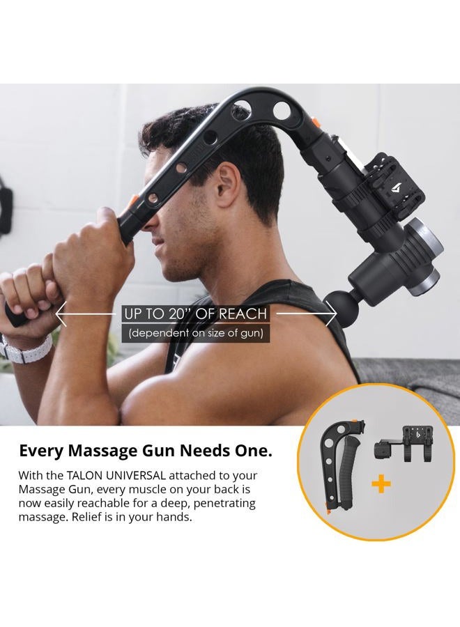 BRAZYN - Talon Universal 2.0 Massage Gun Holder + Massage Cane. Universal Massage Gun Mount with Rachet Straps, Extension Arm for Your Deep Tissue Percussion Massager (Works with Most Guns) - Image 2