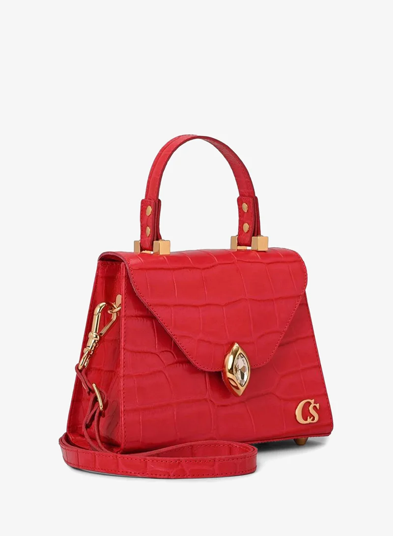 Top Handle Bag Red Orchid