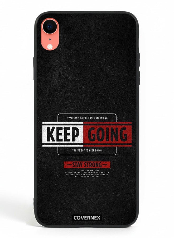 Covernex Apple iPhone XR Protective Case Cover Printed Featuring Keep Going - Image 2