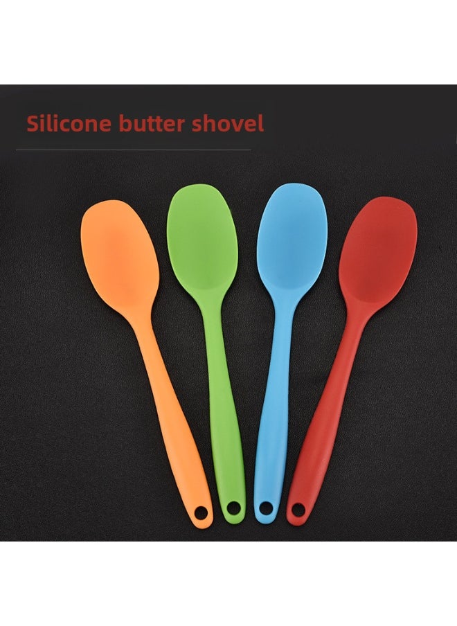 NIBEMINENT Silicone Non-Stick Kitchen Spoon Set Blue 