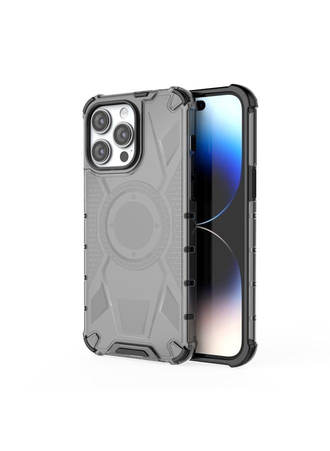جراب Armor Holder PC Hybrid TPU لهاتف iPhone 14 Pro Max (أسود)