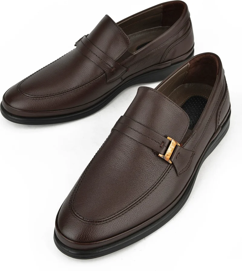 Ziya , Men's Leather Comfort Shoes 141144Z1979 Brown