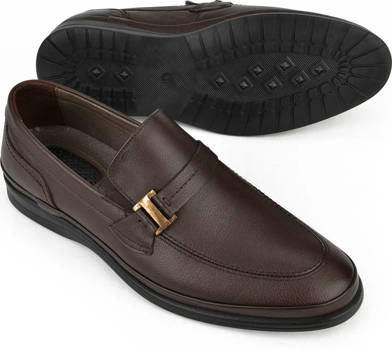 Ziya , Men's Leather Comfort Shoes 141144Z1979 Brown