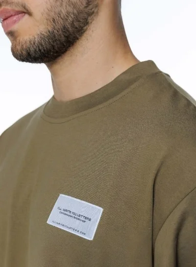 I'LL WRITE YOU LETTERS Olive Green Oversize Tee