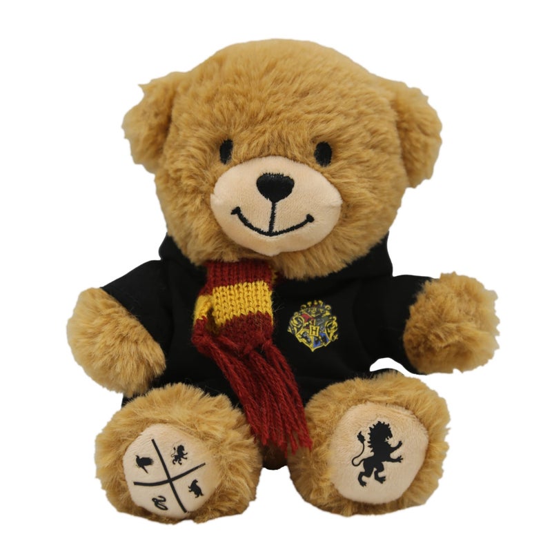 Harry Potter Gryffindor Bear Plush Toy Hogwarts Mini Teddy with Robe Scarf Collectible Stuffed Animal with Silkscreen Paw Prints House Mascot Wizarding World Gift for Kids Fans - Image 3
