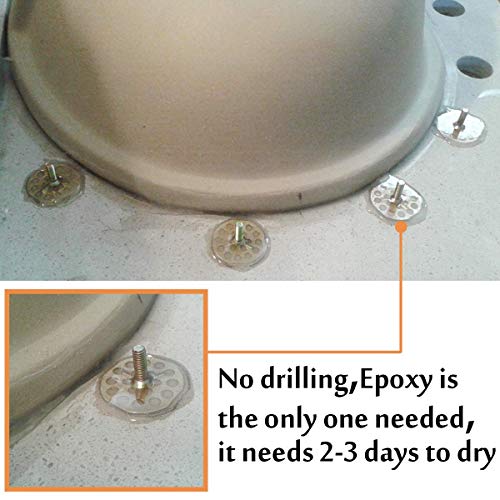 Homydom Undermount Sink Clips, Sink Brackets, Epoxy Sink Clips - 10 Pack Kit - Kitchen & Bathroom Sink Supports - Image 4