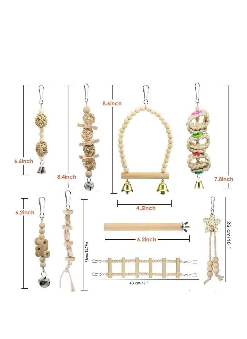 Womdee - Bird Parrot Swing Toys, Bird Cage Toys for Budgerigar,  Love Birds, Finches and Other Small to Medium Birds - Image 1