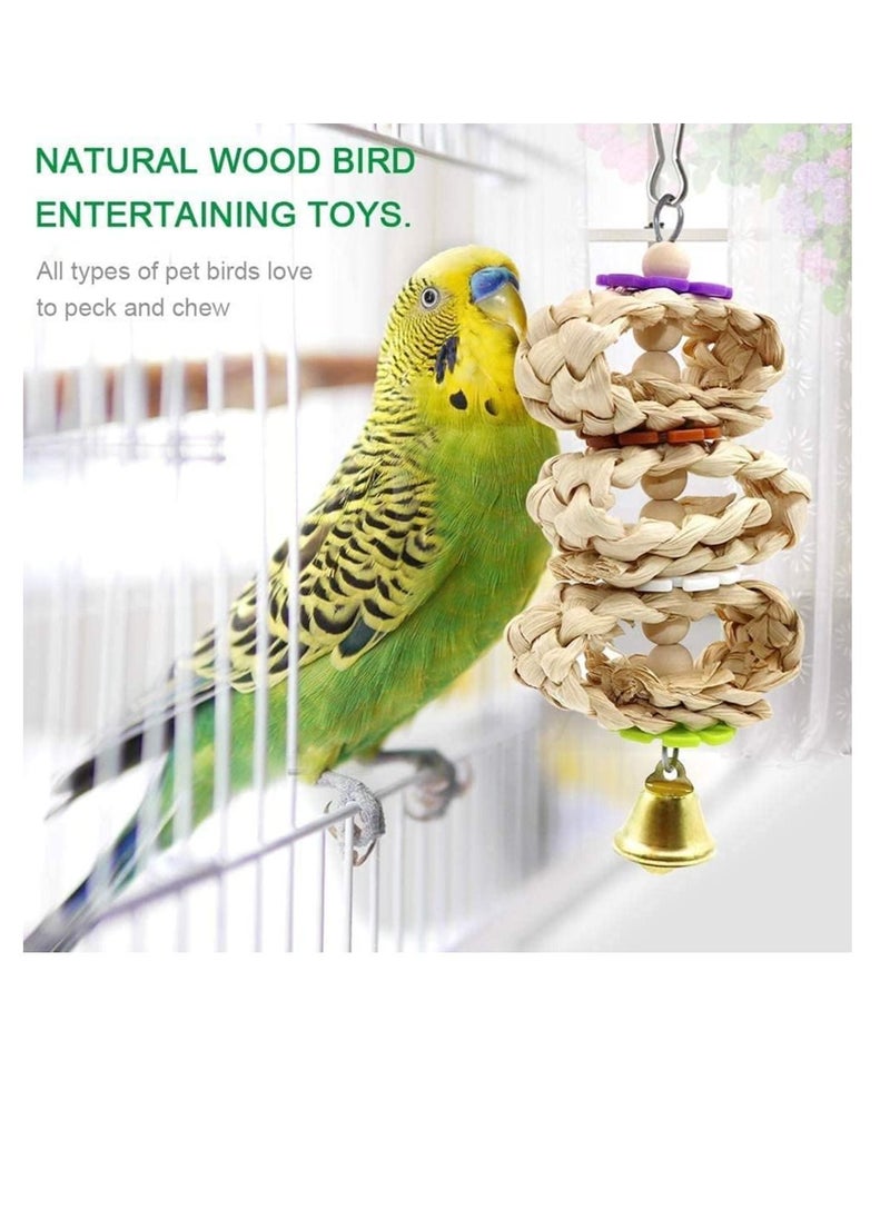 Womdee - Bird Parrot Swing Toys, Bird Cage Toys for Budgerigar,  Love Birds, Finches and Other Small to Medium Birds - Image 1