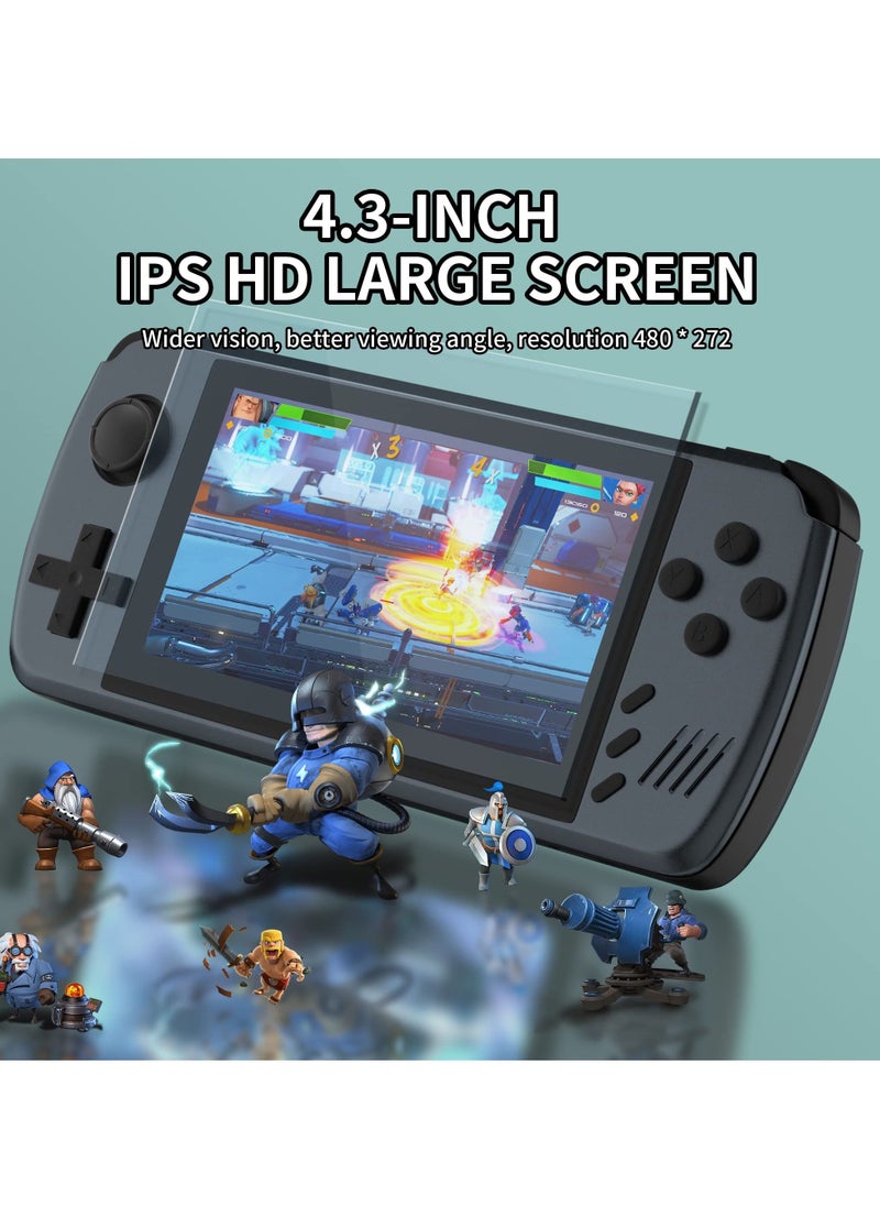 Excefore - Open Source Handheld Game Console, 4.3 Inch IPS HD Screen, 3500+ Classic Video Games, Multi-Emulator/HD Output/TF Card Expansion (ATM7051 CPU Quad Core ARM CORTEX-A9, 64G Black) - Image 1