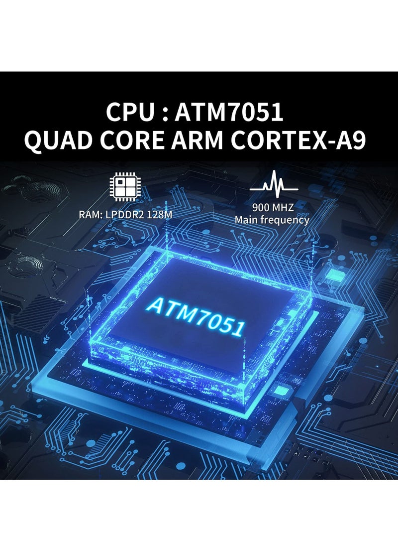 Excefore - Open Source Handheld Game Console, 4.3 Inch IPS HD Screen, 3500+ Classic Video Games, Multi-Emulator/HD Output/TF Card Expansion (ATM7051 CPU Quad Core ARM CORTEX-A9, 64G Black) - Image 1