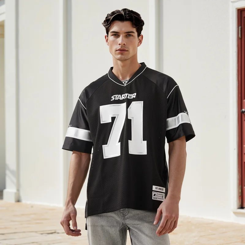 ADOT by Splash Starter Varsity Print V-Neck T-shirt
