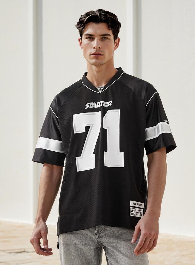 Starter Varsity Print V-Neck T-shirt - Image 1