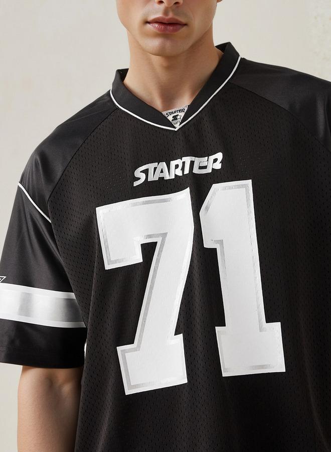 Starter Varsity Print V-Neck T-shirt - Image 4