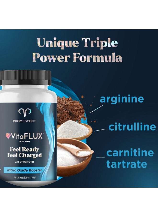 Promescent - Promescent VitaFLUX Nitric Oxide Supplement, L Arginine l Quality Citrulline Supplements for Men, Supports Healthy Blood Flow, Nitric Oxide Booster Arginine Supplement, 180 Capsules - Image 1