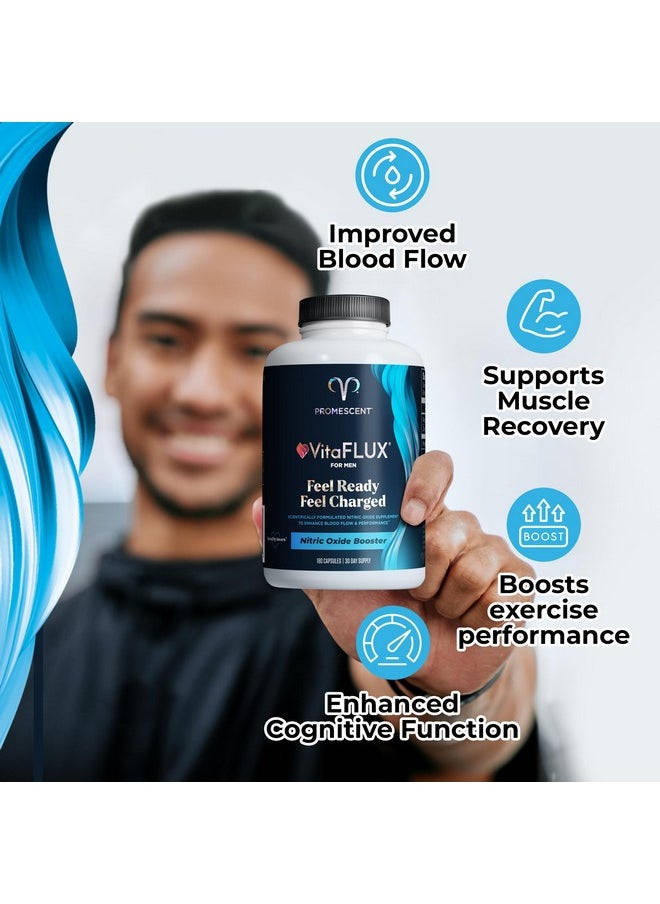 Promescent - Promescent VitaFLUX Nitric Oxide Supplement, L Arginine l Quality Citrulline Supplements for Men, Supports Healthy Blood Flow, Nitric Oxide Booster Arginine Supplement, 180 Capsules - Image 1