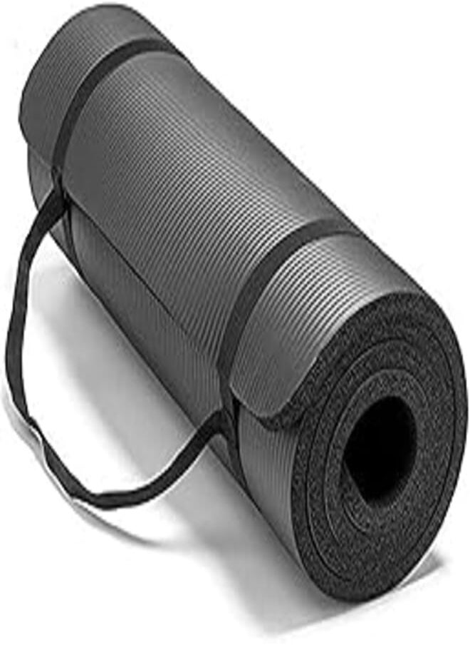 SKEIDO - SKEIDO Non-Slip yoga mat 10mm thick NBR Gym home mat exercise mat sport mat-183 * 61cm-Black - Image 1