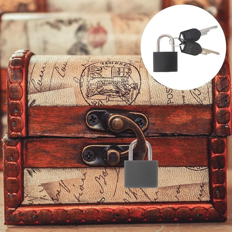 2Pcs Mini Brass Padlocks with Keys for Diary Locker Cabinet Suitcase Travel Bag - Image 5