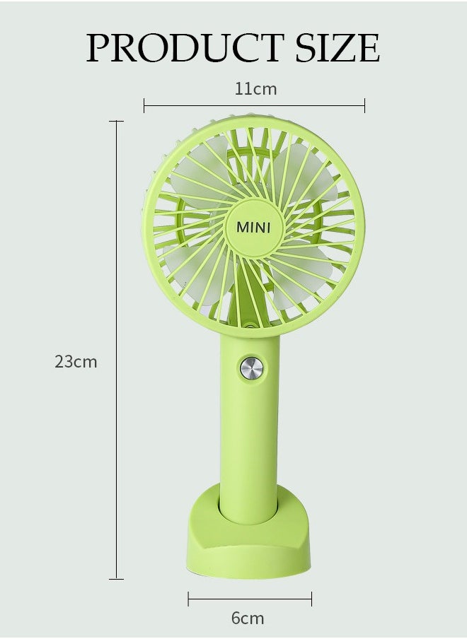 DUNISO - Multifunction Desk Fan,Rechargeable Portable Handheld Fan, Low Noise USB Fan with Detachable Base and Phone Holder 3 Speed Regulation for Home Office School - Image 1
