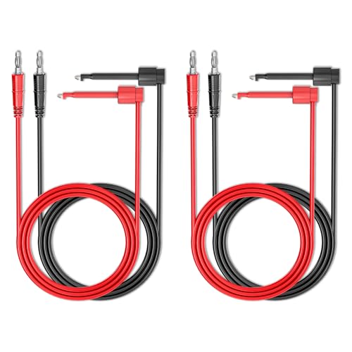 Goupchn 4PCS 4mm Banana Plug to Test Hook Clips Test Leads Copper Soft Cable Wires for Multimeter Electrical Testing 500V 5A - Image 1