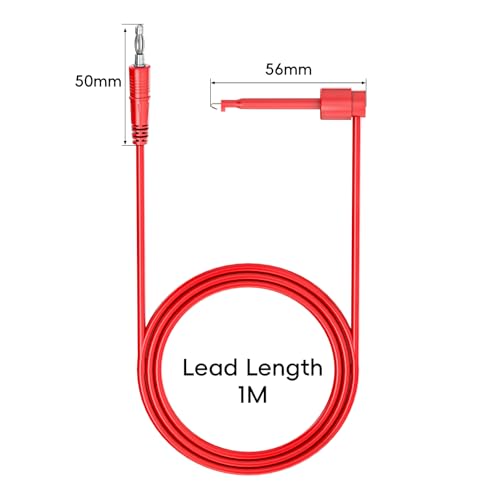 Goupchn 4PCS 4mm Banana Plug to Test Hook Clips Test Leads Copper Soft Cable Wires for Multimeter Electrical Testing 500V 5A - Image 2