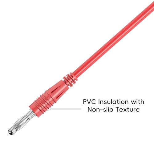 Goupchn 4PCS 4mm Banana Plug to Test Hook Clips Test Leads Copper Soft Cable Wires for Multimeter Electrical Testing 500V 5A - Image 4