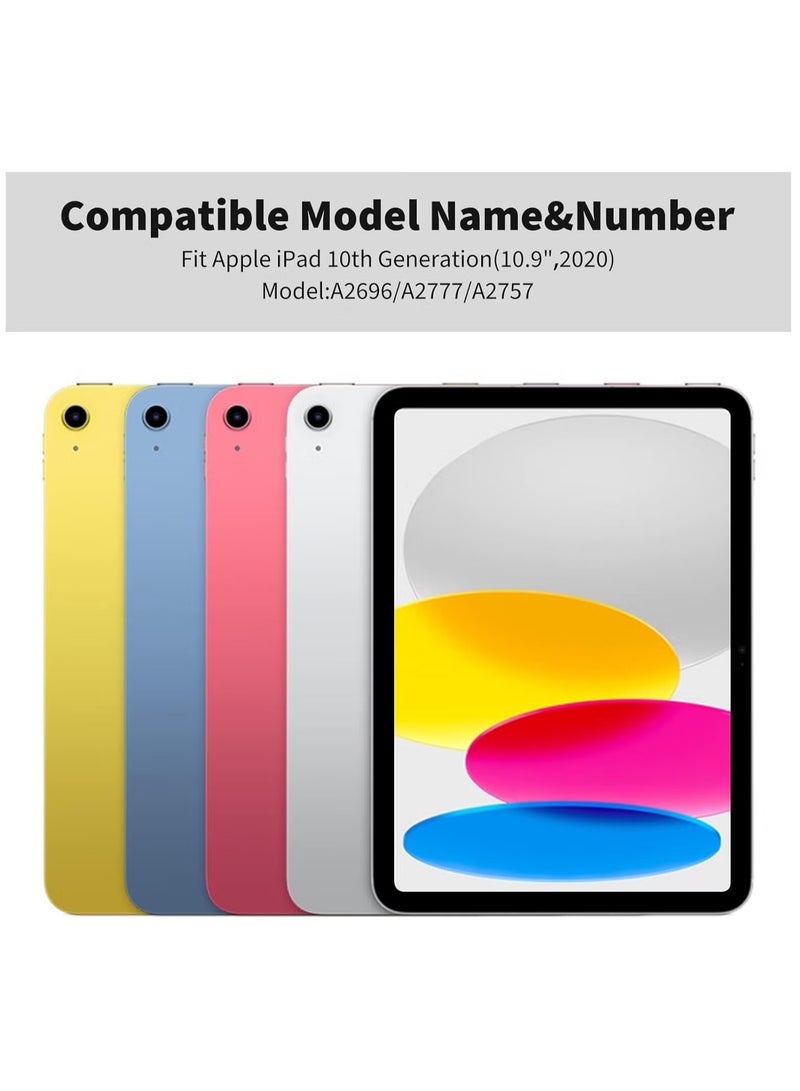 TIGER Keyboard Case for iPad 10.9 Inch 10th Generation 2022 | iPad 10th Gen Case with Pencil Holder & Detachable Bluetooth Keyboard | Smart Protective Cover for iPad 10th Gen 10.9" 2022, Black - Image 5